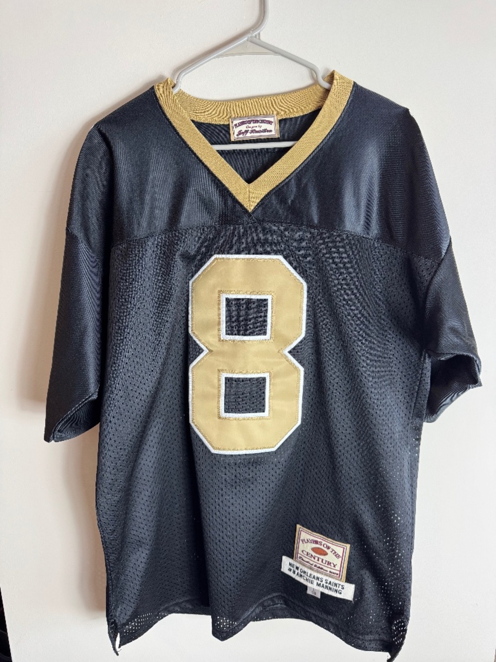 Players of the Century football jersey Archie Manning size L50 by Jeff Hamilton